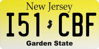 NJ license plate I51CBF