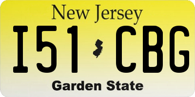NJ license plate I51CBG