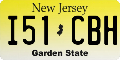 NJ license plate I51CBH