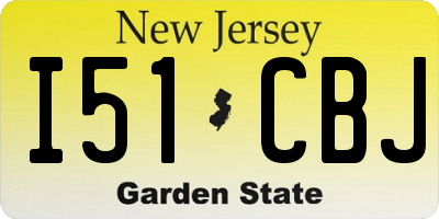 NJ license plate I51CBJ