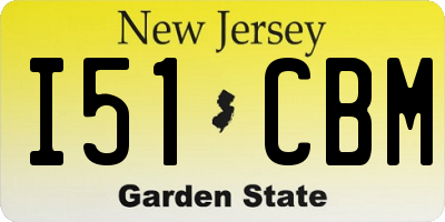 NJ license plate I51CBM