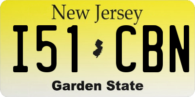 NJ license plate I51CBN