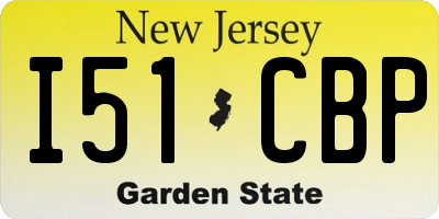 NJ license plate I51CBP