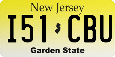 NJ license plate I51CBU