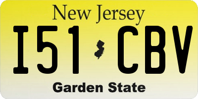 NJ license plate I51CBV