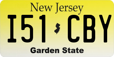 NJ license plate I51CBY