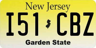 NJ license plate I51CBZ