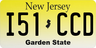 NJ license plate I51CCD