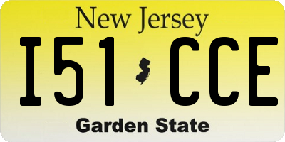 NJ license plate I51CCE