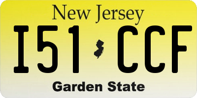 NJ license plate I51CCF