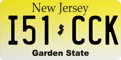 NJ license plate I51CCK