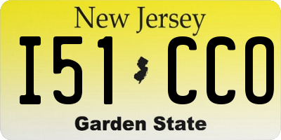 NJ license plate I51CCO