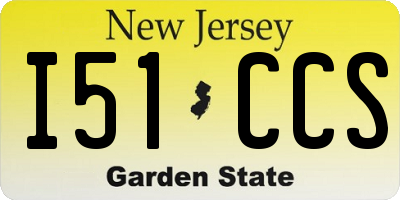 NJ license plate I51CCS