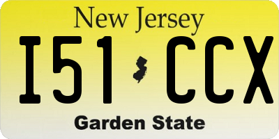 NJ license plate I51CCX