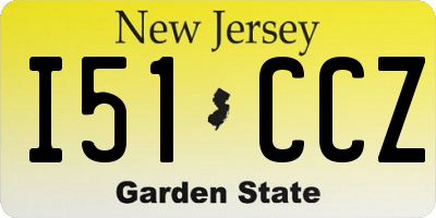 NJ license plate I51CCZ