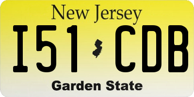 NJ license plate I51CDB