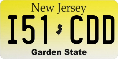 NJ license plate I51CDD
