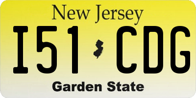 NJ license plate I51CDG