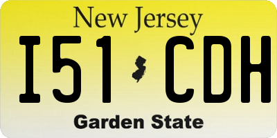 NJ license plate I51CDH