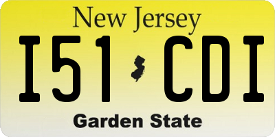 NJ license plate I51CDI