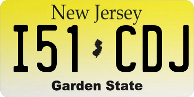 NJ license plate I51CDJ