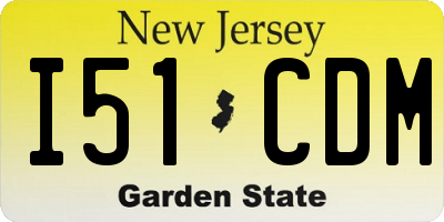 NJ license plate I51CDM