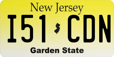 NJ license plate I51CDN