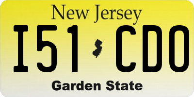 NJ license plate I51CDO