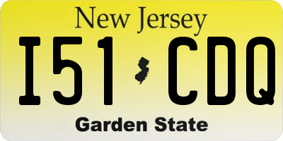 NJ license plate I51CDQ