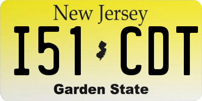 NJ license plate I51CDT