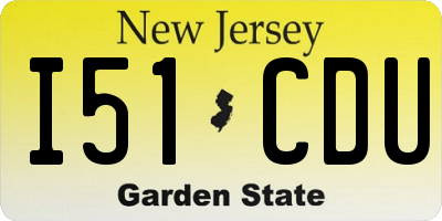 NJ license plate I51CDU