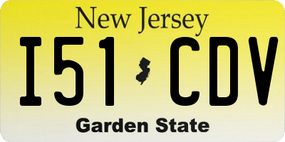 NJ license plate I51CDV