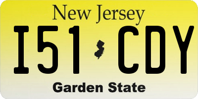 NJ license plate I51CDY