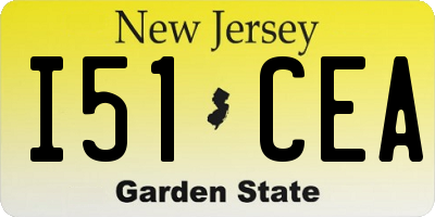 NJ license plate I51CEA