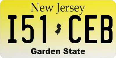 NJ license plate I51CEB