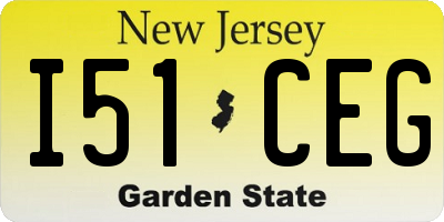 NJ license plate I51CEG