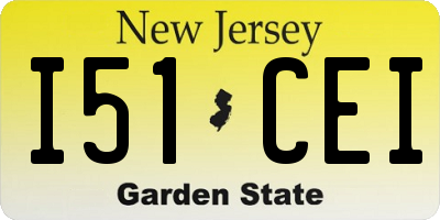 NJ license plate I51CEI