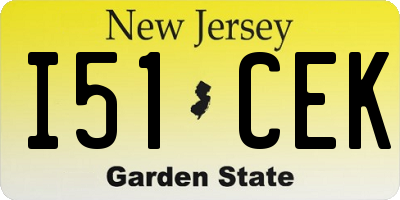 NJ license plate I51CEK