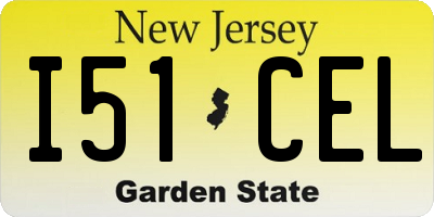 NJ license plate I51CEL