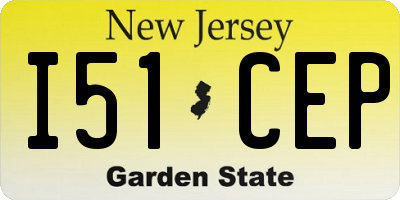 NJ license plate I51CEP