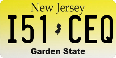 NJ license plate I51CEQ