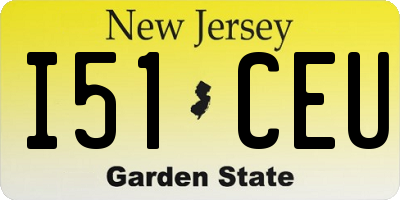 NJ license plate I51CEU