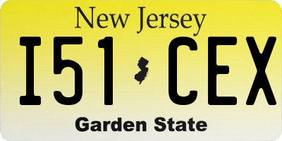 NJ license plate I51CEX