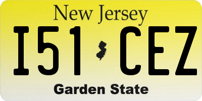 NJ license plate I51CEZ