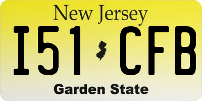 NJ license plate I51CFB