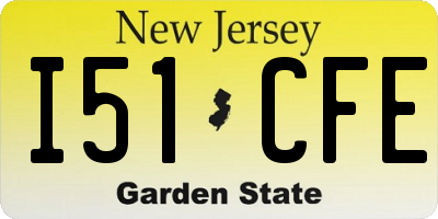 NJ license plate I51CFE