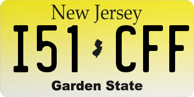 NJ license plate I51CFF