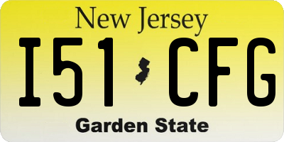 NJ license plate I51CFG