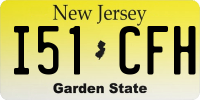 NJ license plate I51CFH