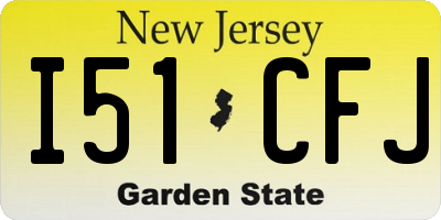NJ license plate I51CFJ